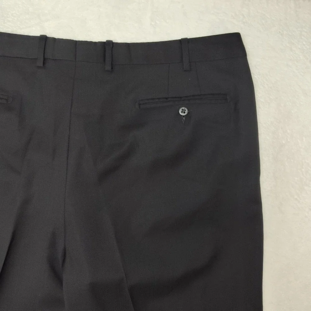 Zanella Pants Mens 40x32 Gray Slim Wool Tweed Devon Dress Slacks Italy Suit Work